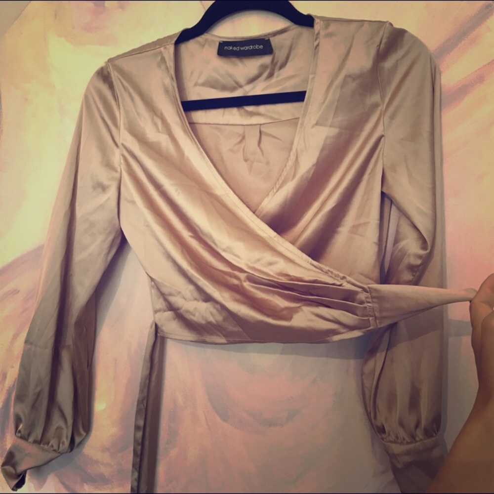Silk Naked wardrobe tie crop top